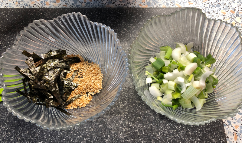 It’s good idea to put your toppings in separate bowls so everybody can take how much they want